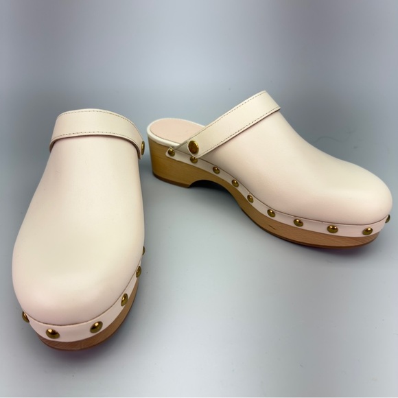 NWOT J. Crew Leather Studded Convertible Platform Clogs - Picture 5 of 15